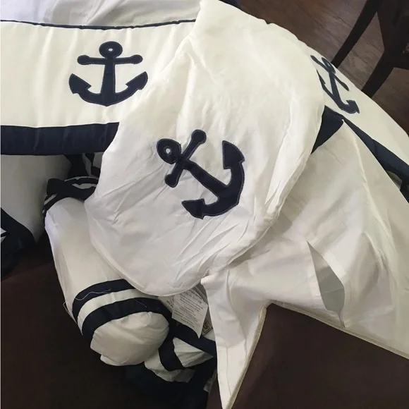 Nautical Themed Baby Crib with Anchor Design